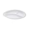 Pactiv Unlaminated Foam Dinnerware, 3-Comp Plate, 10.25in Dia, White, PK540 0TH10044000Y - alternate 1